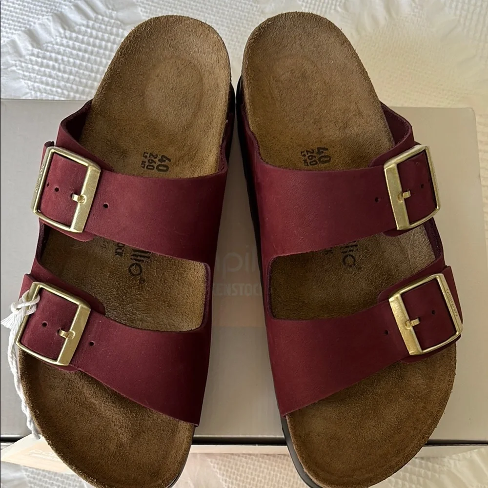 Papillio Arizona PAP Flex Platform Birkenstock Sandals - Zinfandel, 40, NEW! - Picture 4 of 9